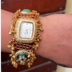 Kashmiri Bridal Heritage Watch – Antique Gold Ladies Watch