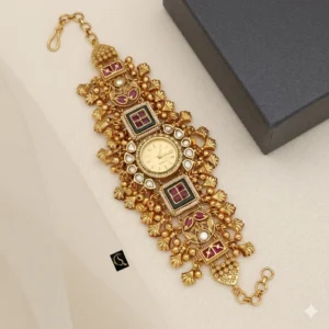 Kashmiri Maroon Bridal Watch – Heavy Traditional Design (KW-KSH-MRN-005)