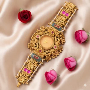 Royal Kashmiri Heritage Gold Bracelet Watch